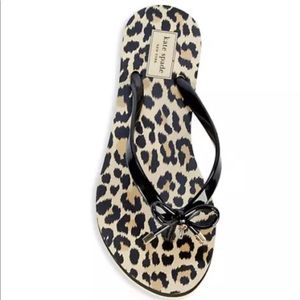 Kate Spade NY Nova CHEETAH Bow Rubber Sandals